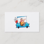 grappige golfer in golfkarretje visitekaartje (Achterkant)