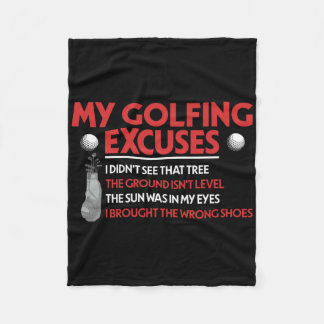 Grappige golfer, mijn golfexcuses die ik niet zag fleece deken