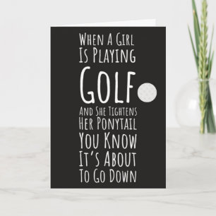 Grappige Golfkaarten Voor Meisjes Haar Tiener Kids Kaart