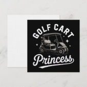 Grappige Golfkar Princess Sarcasme Golfende Dames Kaart (Voorkant / Achterkant)