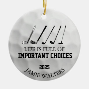 Grappige golfkerst, grappige golfcadeaus voor golf keramisch ornament