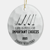 Grappige golfkerst, grappige golfcadeaus voor golf keramisch ornament (Links)