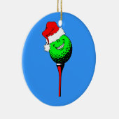 grappige golfkerst keramisch ornament (Rechts)