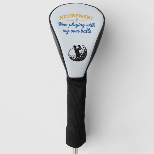 Grappige Golfschoenhoes voor Gepensioneerden Golfheadcover (Voorkant)