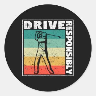 Grappige Golfspeler Geslagen Golfen Golf Humor Rij Ronde Sticker