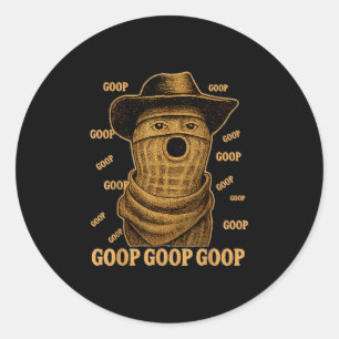 Grappige Goop Goop Goop De Verbrande Pindakaas Goo Ronde Sticker