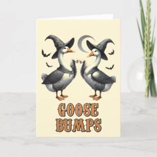 Grappige Goose Bumps Halloween Feestdagen Kaart