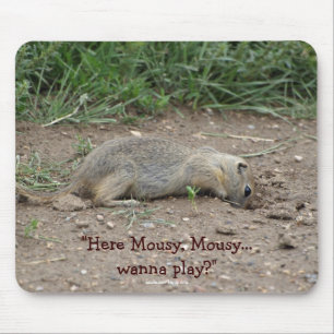 Grappige Gopher, Prairie Dog Wildlife Mousepad Muismat