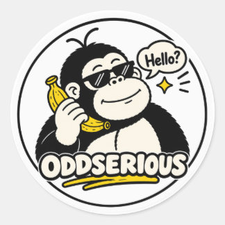 Grappige Gorilla Banaan Telefoon Sticker