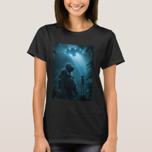 Grappige Gorilla en Alien Selfie ufo Mannen Vrouwe T-shirt