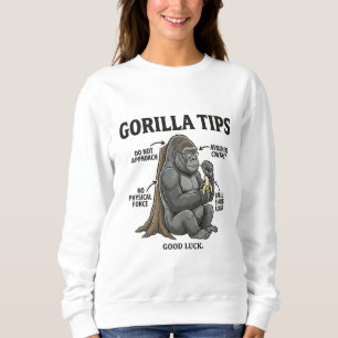 Grappige Gorilla Veiligheidstips Infographic Illus Trui