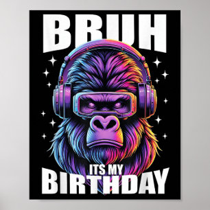 Grappige Gorilla Verjaardag Jongens Volwassen Kind Poster