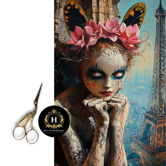 Grappige gotische Parijs Gargoyle Decoupage Tissuepapier