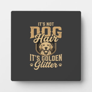Grappige Goud Retriever Hond Haar Glitter Fotoplaat