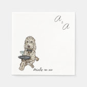 Grappige gouden doodle cocktail servet (Voorkant)