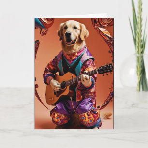 Grappige Gouden Retriever Rockster Kaart