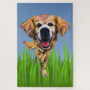 Grappige Goudkleurige Retriever 1014-delige Puzzel