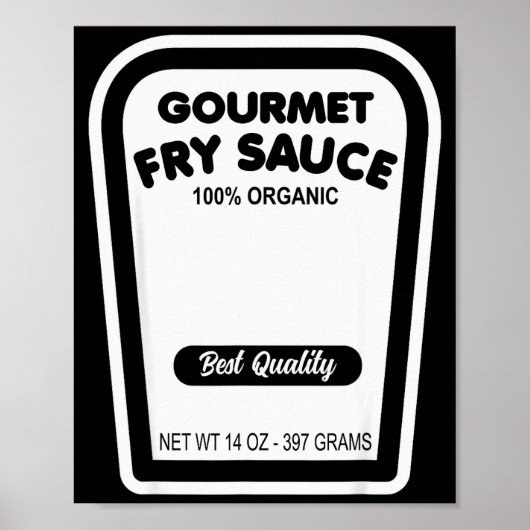 Grappige Gourmet Fritesaus Eenvoudige Halloween Gr Poster (Voorkant)