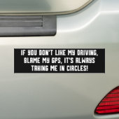 Grappige GPS-auto Bumpersticker (Op auto)