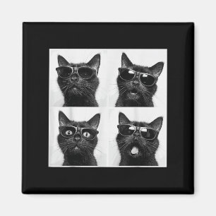 Grappige Grafische Kat Photobooth Selfie Grappig _ Magneet