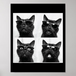 Grappige Grafische Kat Photobooth Selfie Grappig _ Poster