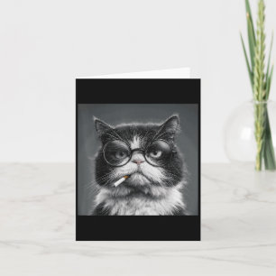 Grappige grafische kat roken volwassen grappig _2 kaart
