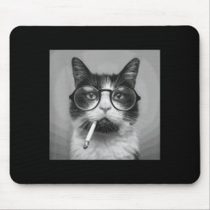 Grappige Grafische Kat Roken Volwassen Grappig Muismat
