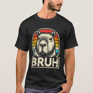 Grappige grafische meme capibara bruh voor jongens t-shirt