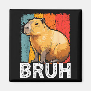 Grappige grafische meme capybara bruh voor jongens magneet