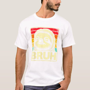 Grappige Grafische Meme Luiaard Bruh voor Jongens T-shirt