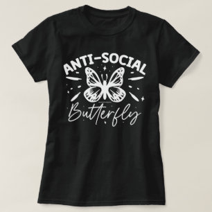 Grappige grafische T-shirt – Antisociale vlinder