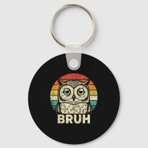 Grappige Grafische T-shirts Uil Bruh Voor Jongens Sleutelhanger