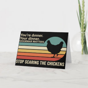 Grappige Grammatica Kip Je Bent Het Diner Jouw Din Kaart