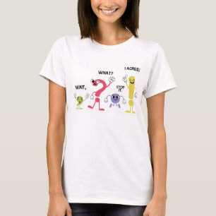 Grappige grammatica leraar, wacht wat stop het ik t-shirt