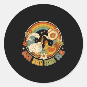 Grappige grap citaat gezegde humor zee ooi hen the ronde sticker