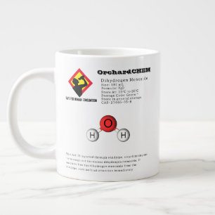 Grappige grap diwaterstofmonoxide (H2O) chemie Extra Grote Beker