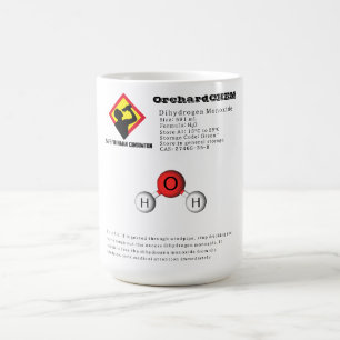 Grappige grap diwaterstofmonoxide (H2O) chemie Koffiemok