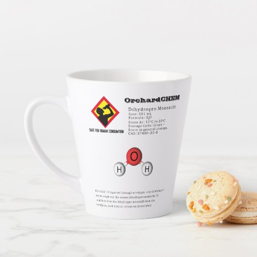 Grappige grap diwaterstofmonoxide (H2O) chemie Latte Mok (In situ)