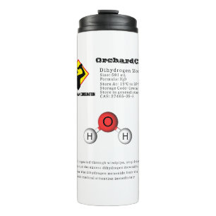 Grappige grap diwaterstofmonoxide (H2O) chemie Thermosbeker
