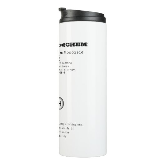 Grappige grap diwaterstofmonoxide (H2O) chemie Thermosbeker (Geroteerd rechts)