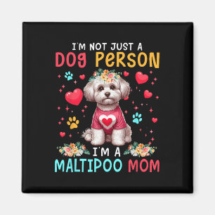 Grappige grap Ik ben een Maltipoo-moeder bloemige Magneet