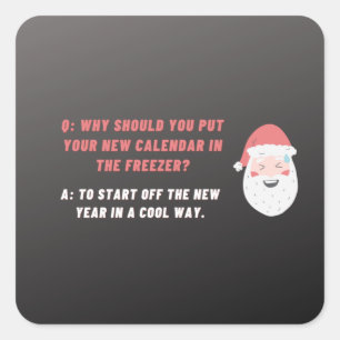 grappige grap over Kerstmis Vierkante Sticker