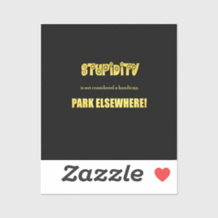 Grappige grap over parkeren voor gehandicapten sticker