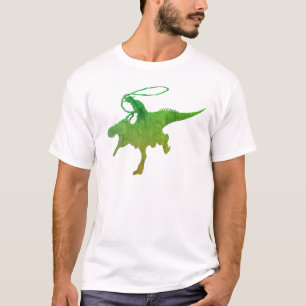 Grappige Graphic Cowboy Wrangler Dinosaurus T-shirt