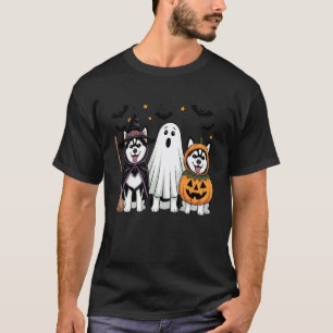 Grappige Grappige Geest Heks Pompoen Siberische Hu T-shirt