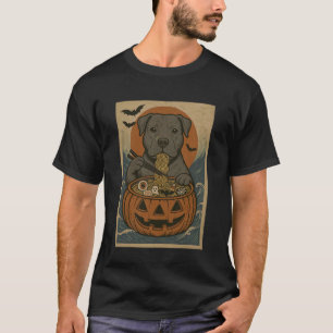 Grappige Grappige Griezelen Pit Bull Pompoen Japan T-shirt