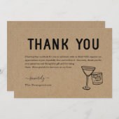 Grappige Gratis Cocktails Bedankkaart (Voorkant / Achterkant)