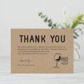 Grappige Gratis Drankjes Bedankkaart (Staand voorkant)