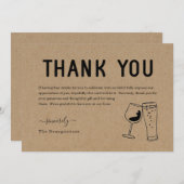 Grappige Gratis Drankjes Wijn & Bier Bedankkaart (Voorkant / Achterkant)