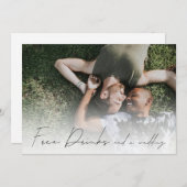 Grappige Gratis Drinken Foto LGBT Gay Save the Dat Aankondiging (Voorkant / Achterkant)